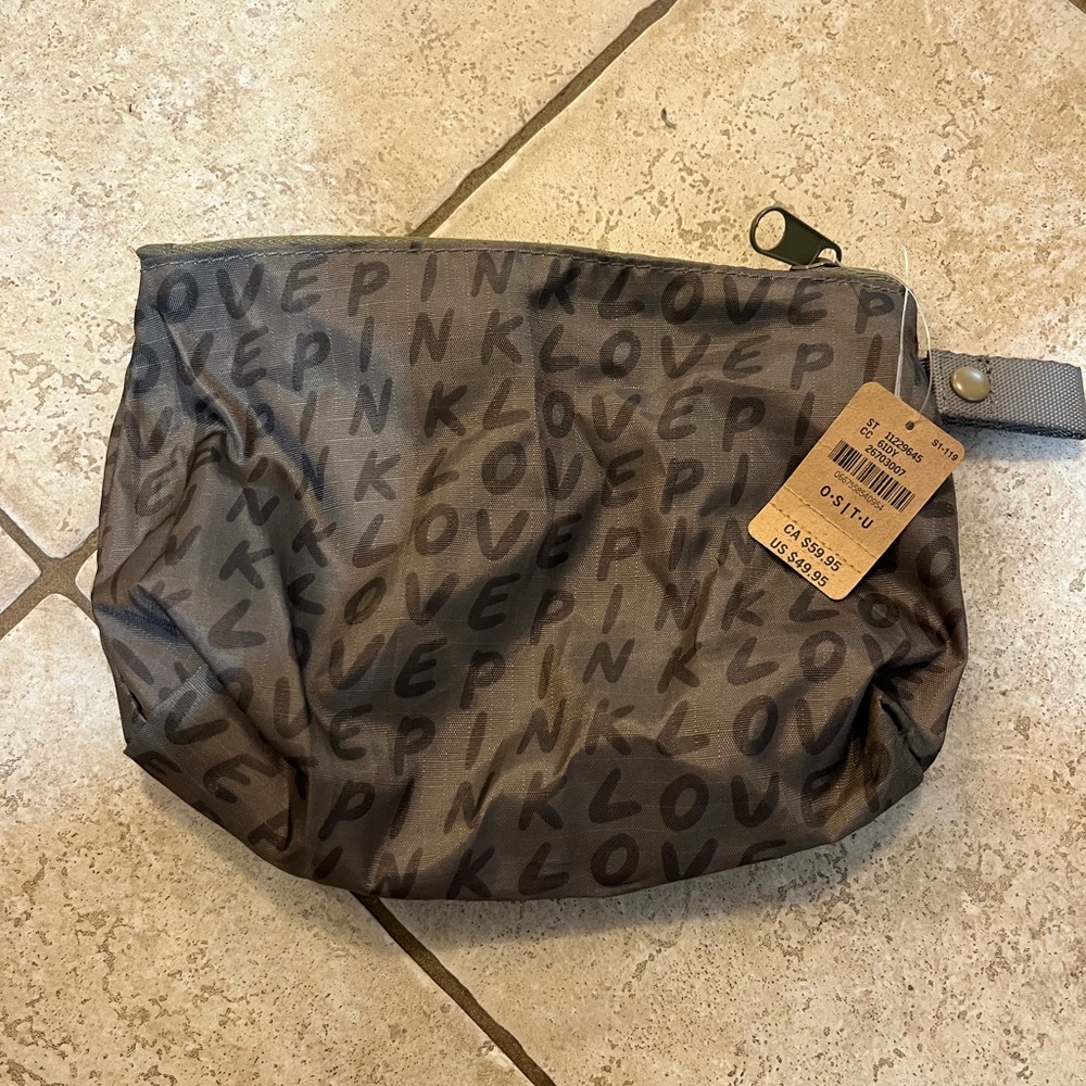 PINK Victoria's Secret Taupe Toiletry Bag